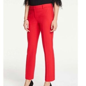 Ann Taylor Ankle Curvy Red Pants Size 10 NEW